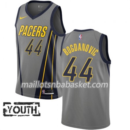 Maillot Enfant Indiana Pacers Bojan Bogdanovic 44 2018-19 Nike City Edition Gris Swingman